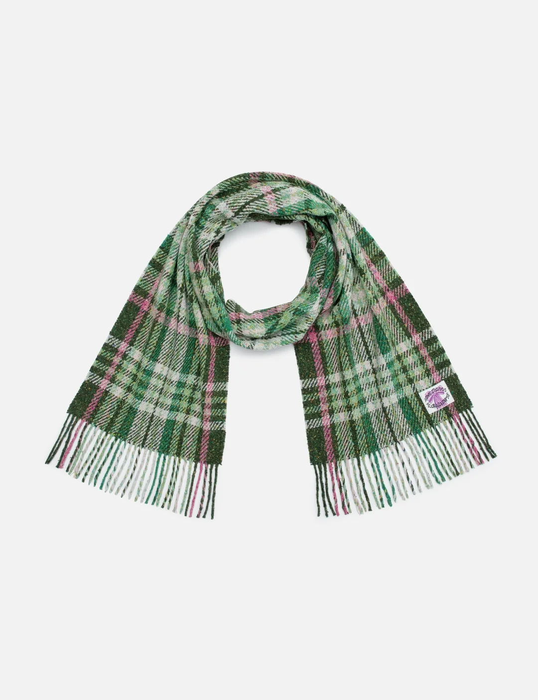 PLAID FRINGE SCARF - 1