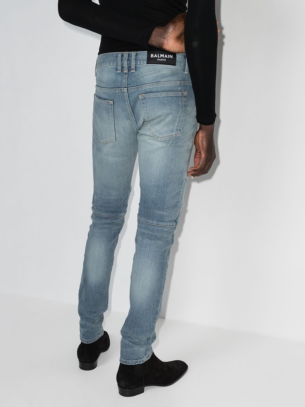 ripped slim-fit jeans - 3