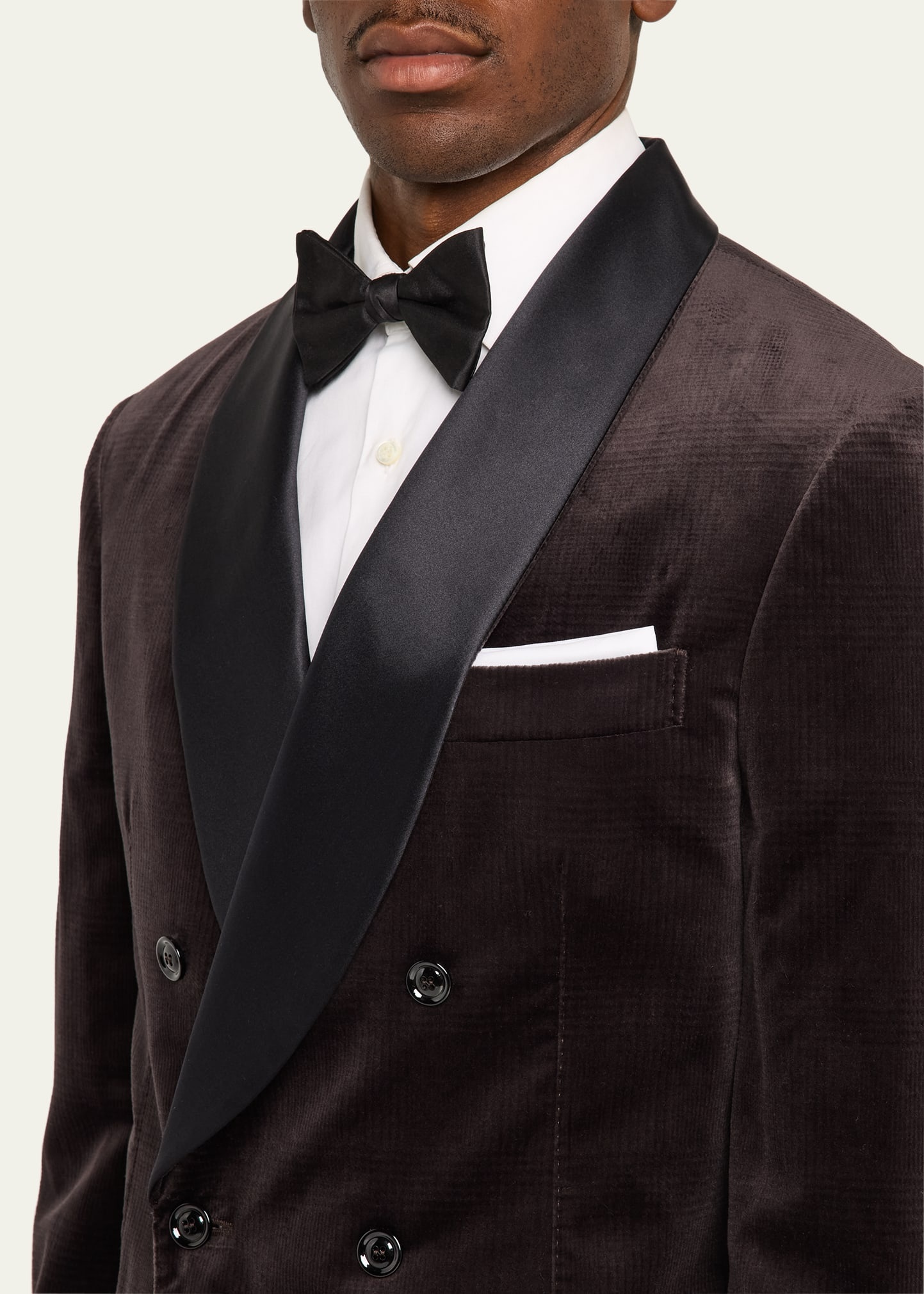 Men's Plaid Velvet Sport Coat - 7
