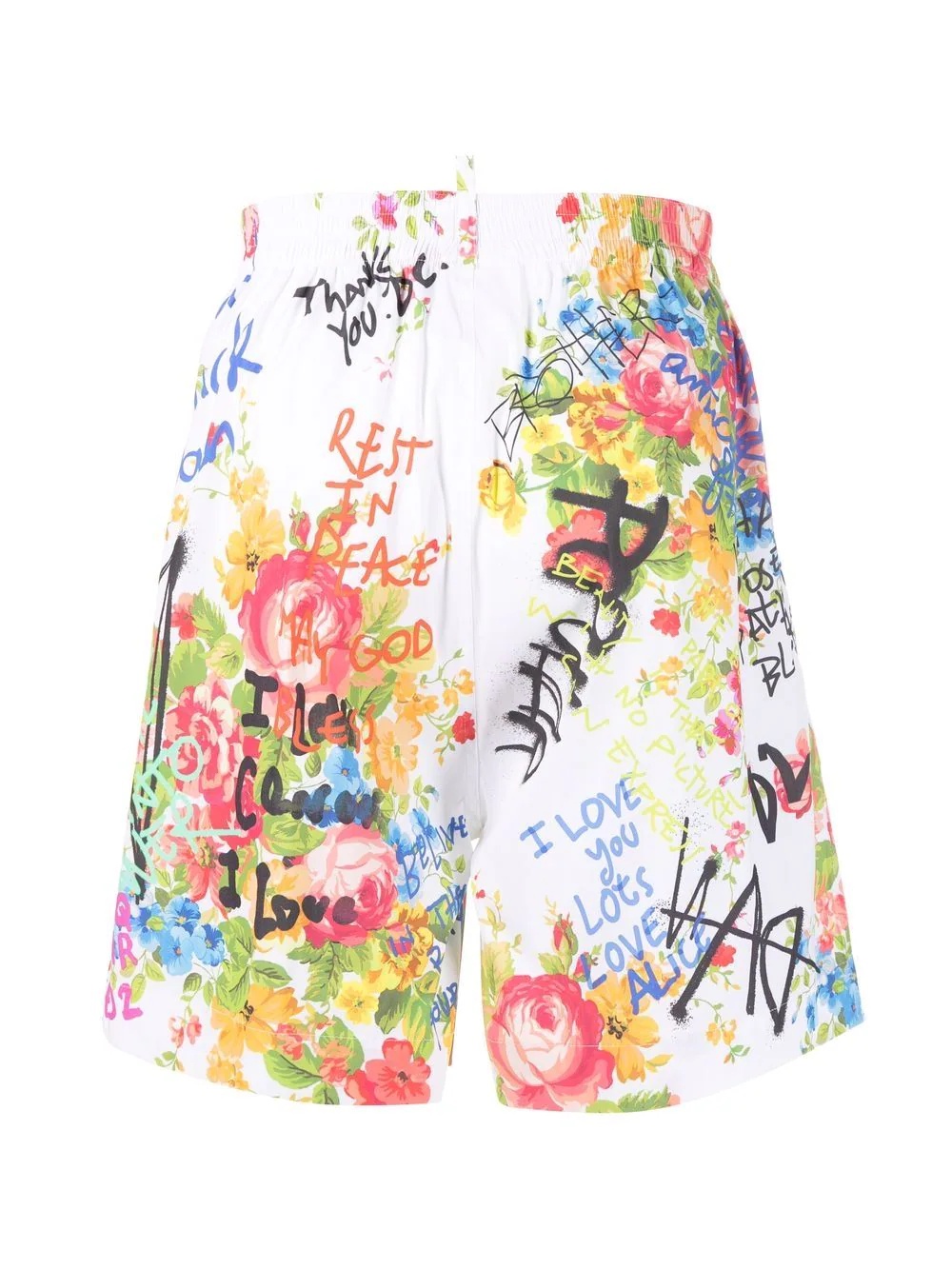 graphic-print elasticated shorts - 2