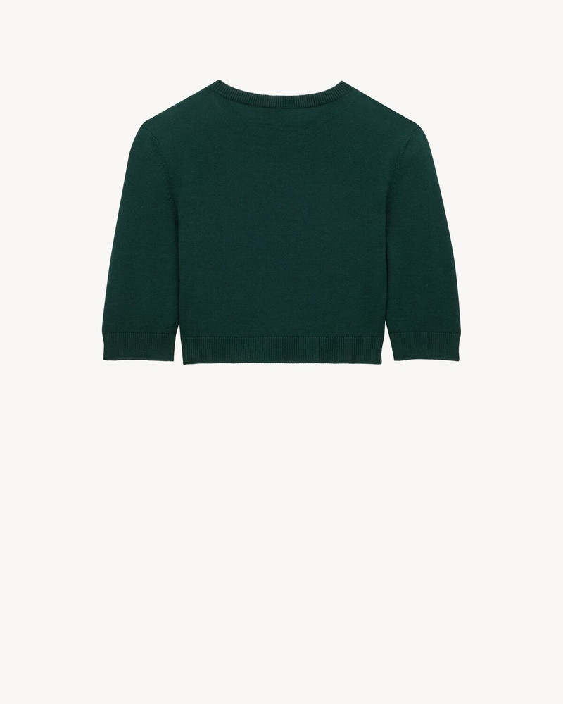 SAINT LAURENT CROP TOP IN WOOL outlook