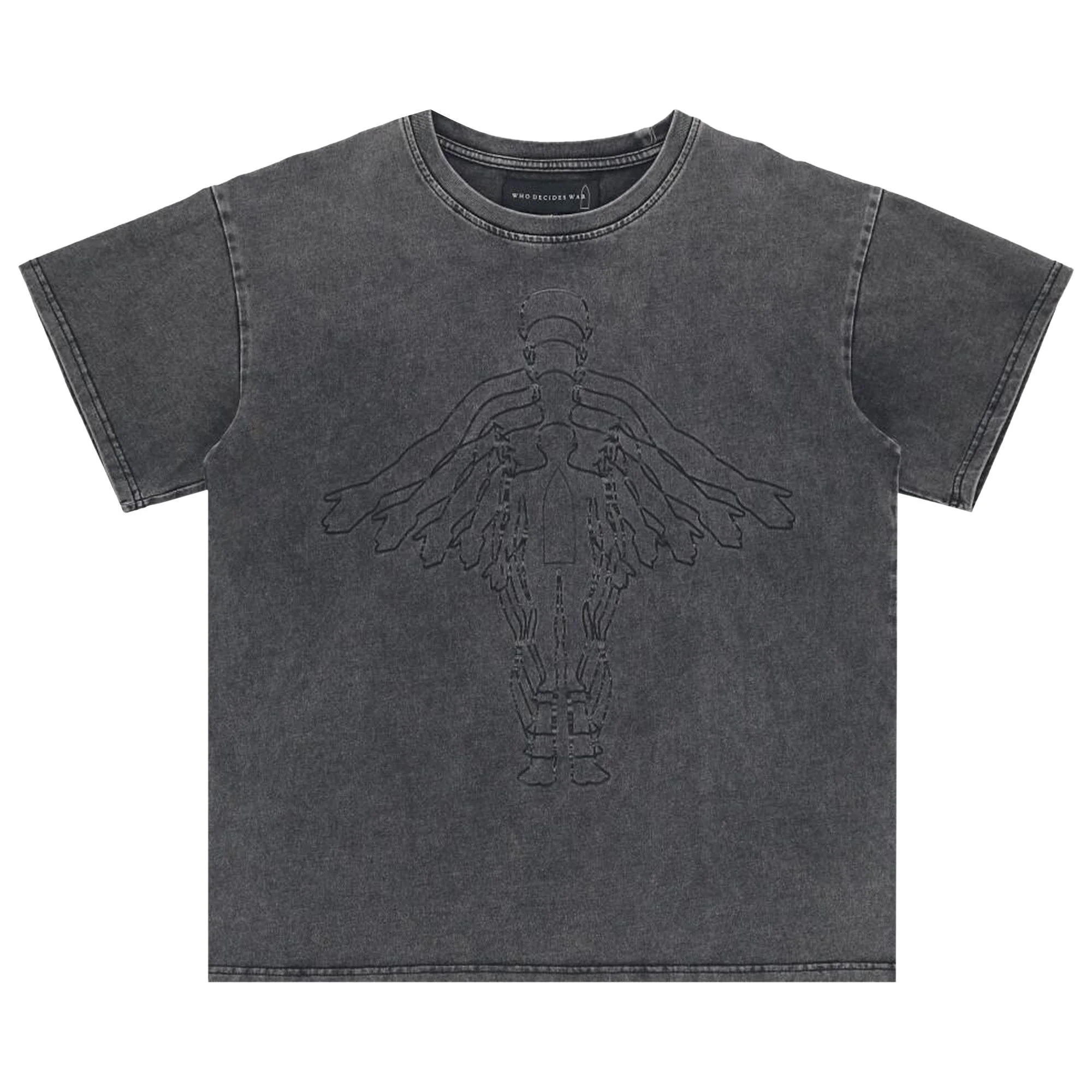 Who Decides War Transition T-Shirt 'Vintage Grey' - 1