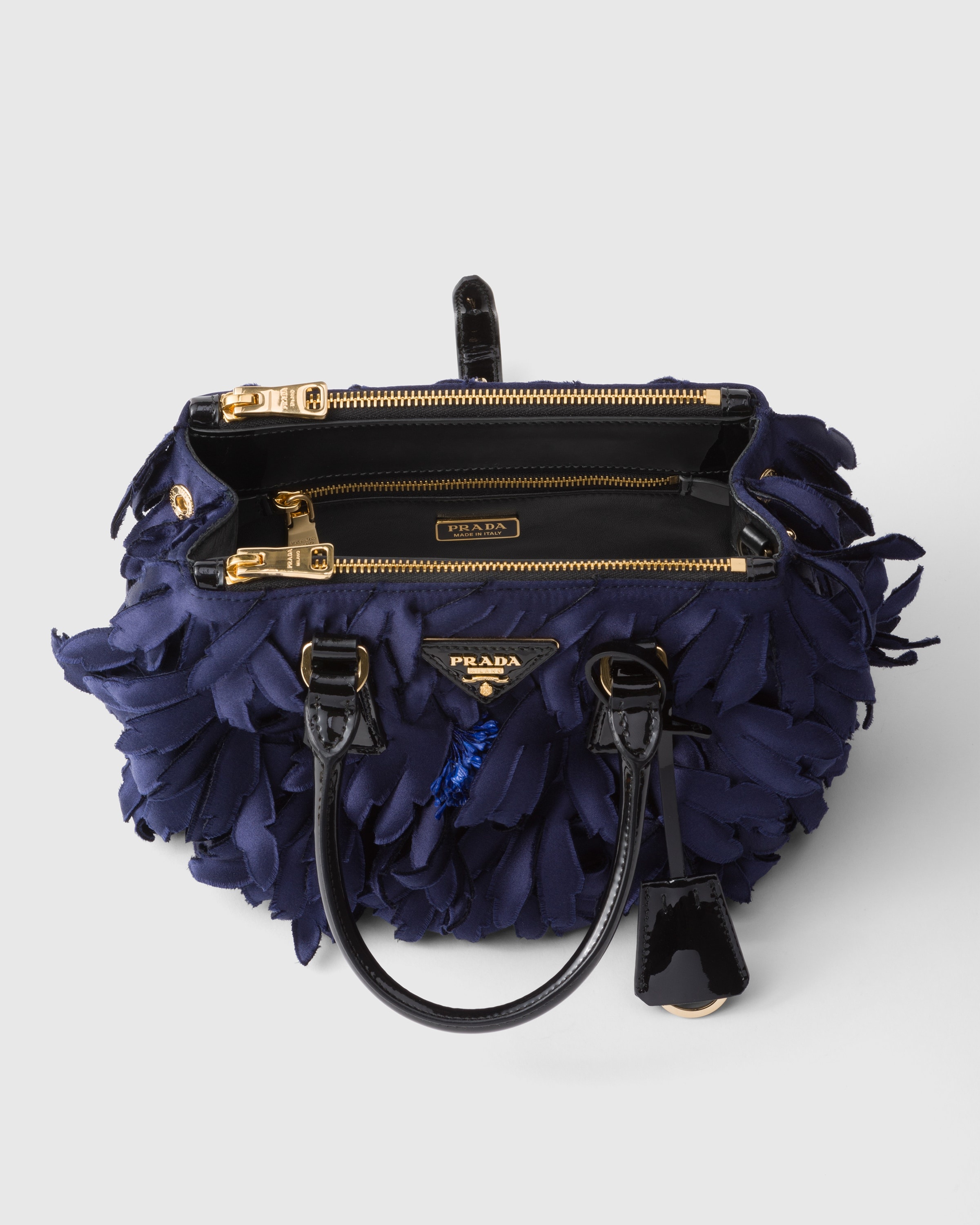 Prada Satin and patent leather Prada Galleria mini-bag