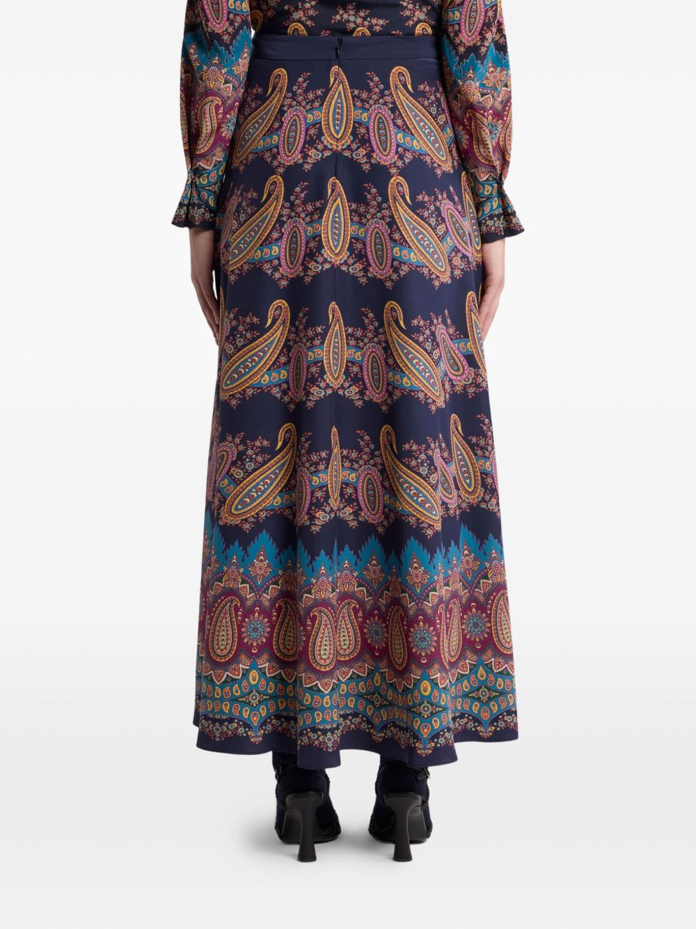 paisley-print maxi skirt - 4
