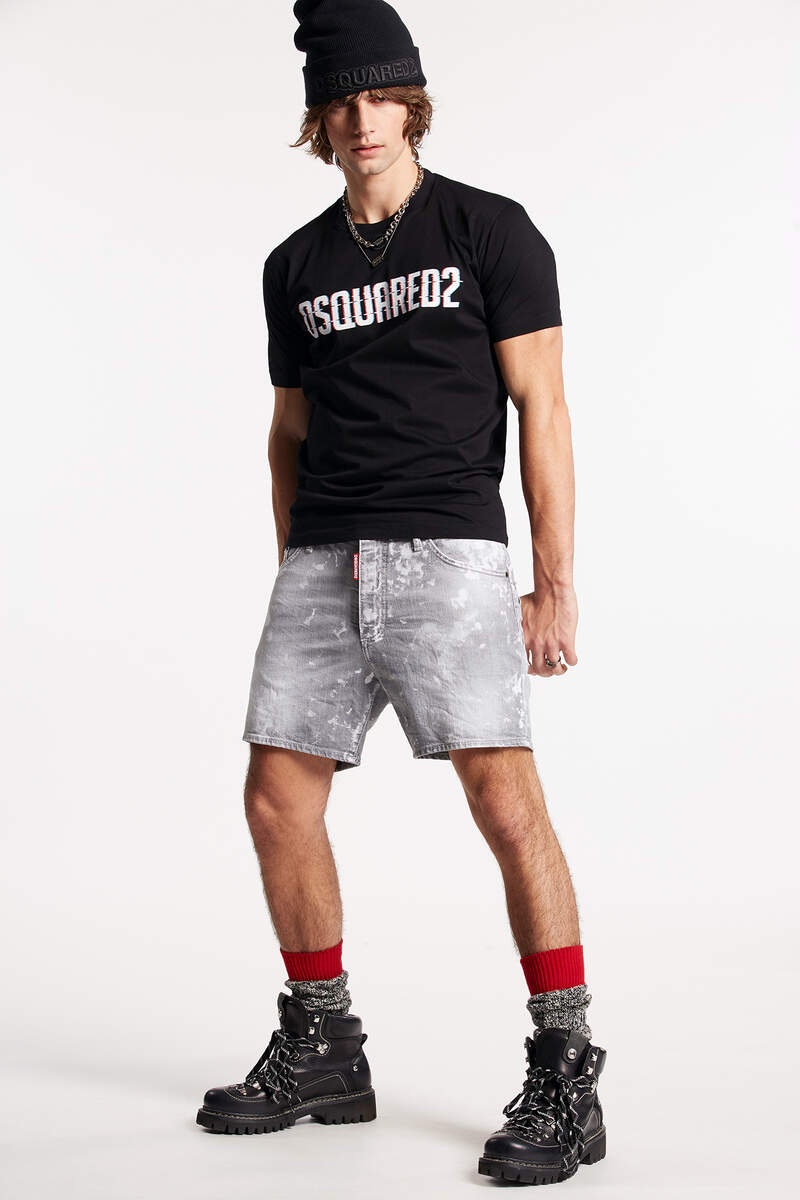 GREY SPOTTED WASH DAN COMMANDO SHORTS - 1