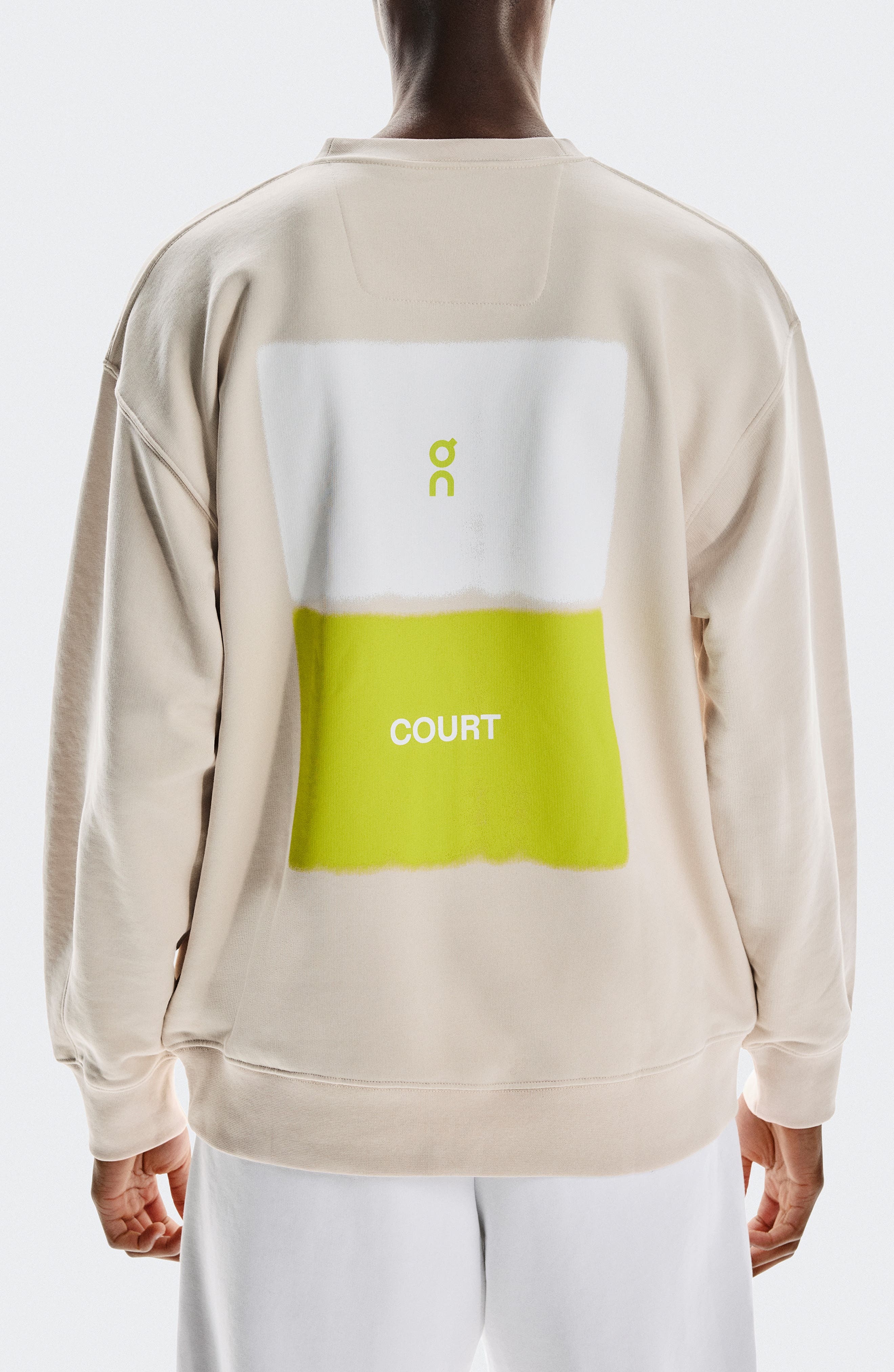 Club Crewneck Cotton Blend Sweatshirt in Silver at Nordstrom - 2