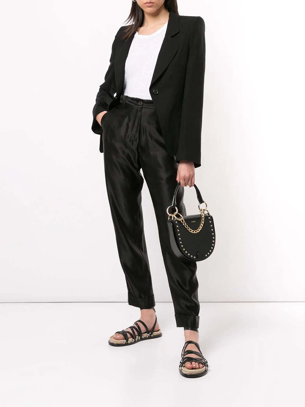 straight high waisted trousers - 2