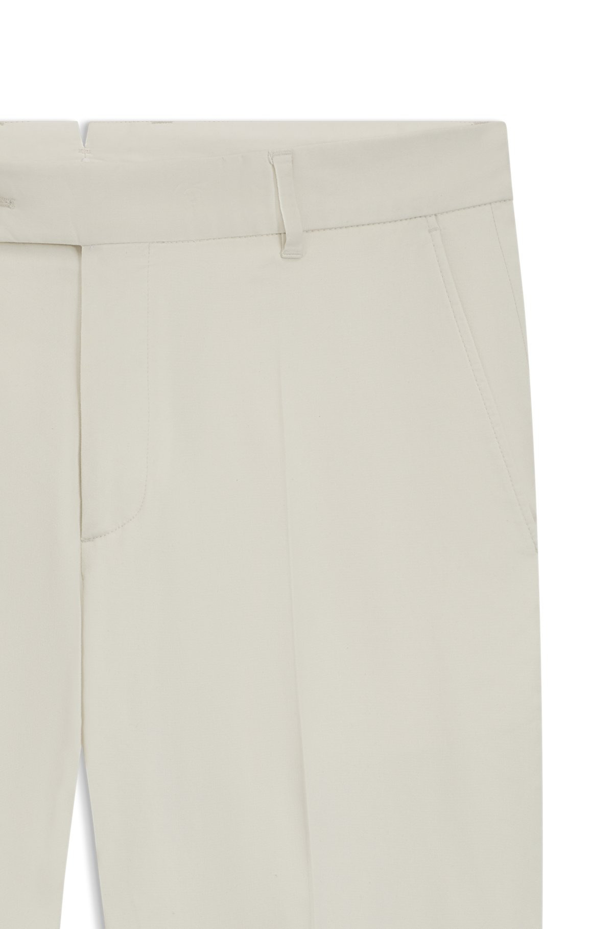 MACHINE-WASHABLE TAPERED-FIT TROUSERS IN STRETCH FABRIC - 6