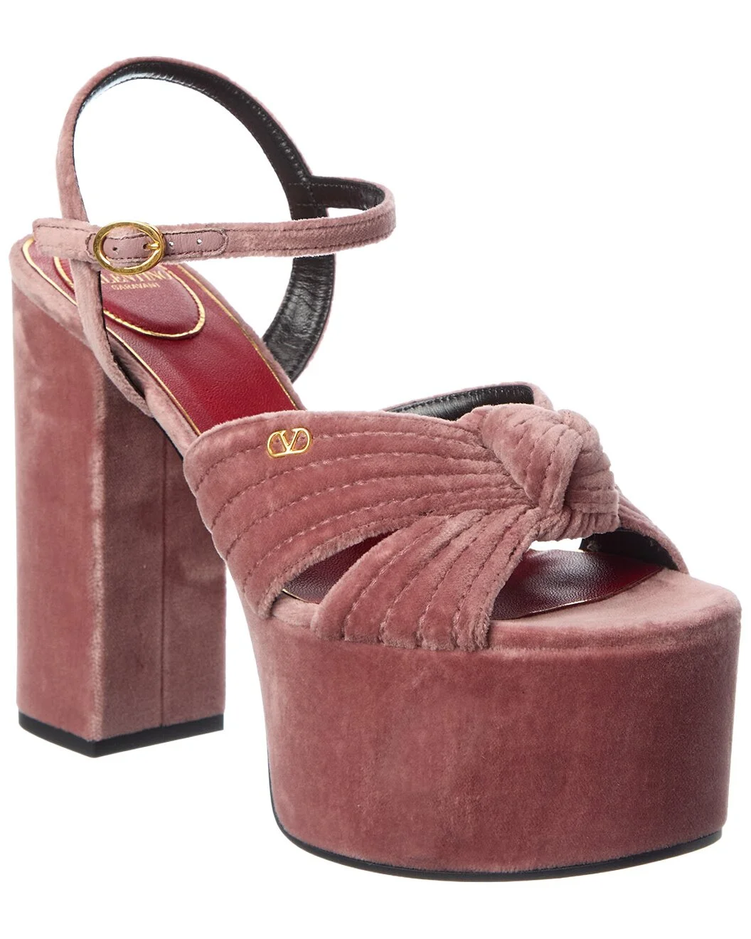 Valentino Crasher 125 Velvet Platform Sandal - 1