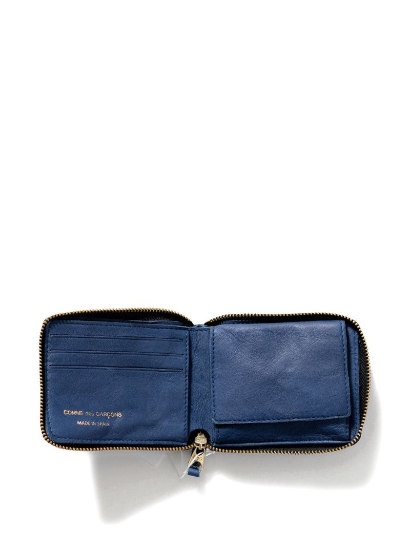 Comme Des Garçons washed-effect zip-around wallet outlook