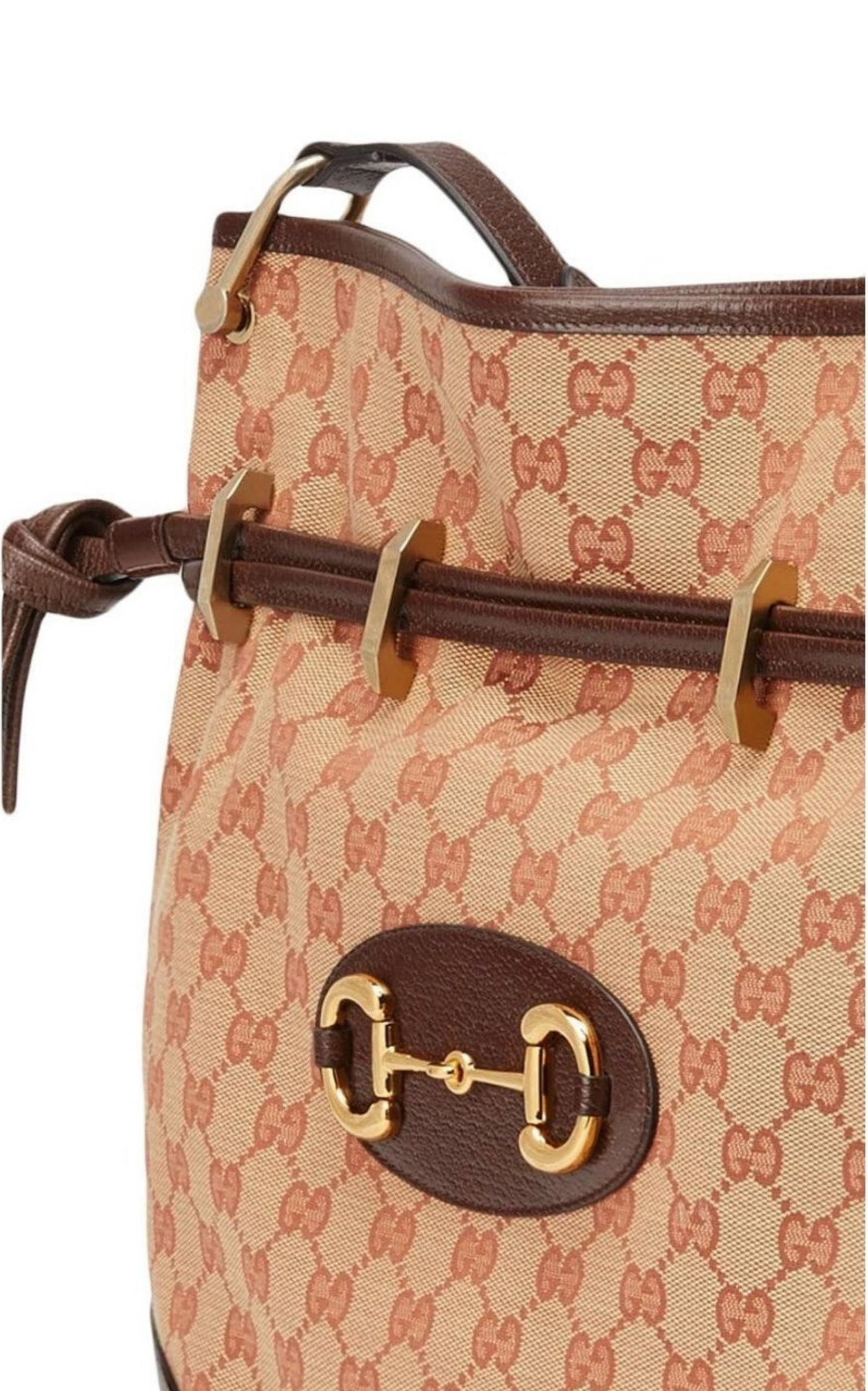 Leather and GG Supreme Fabric Shoulder Bag - 7