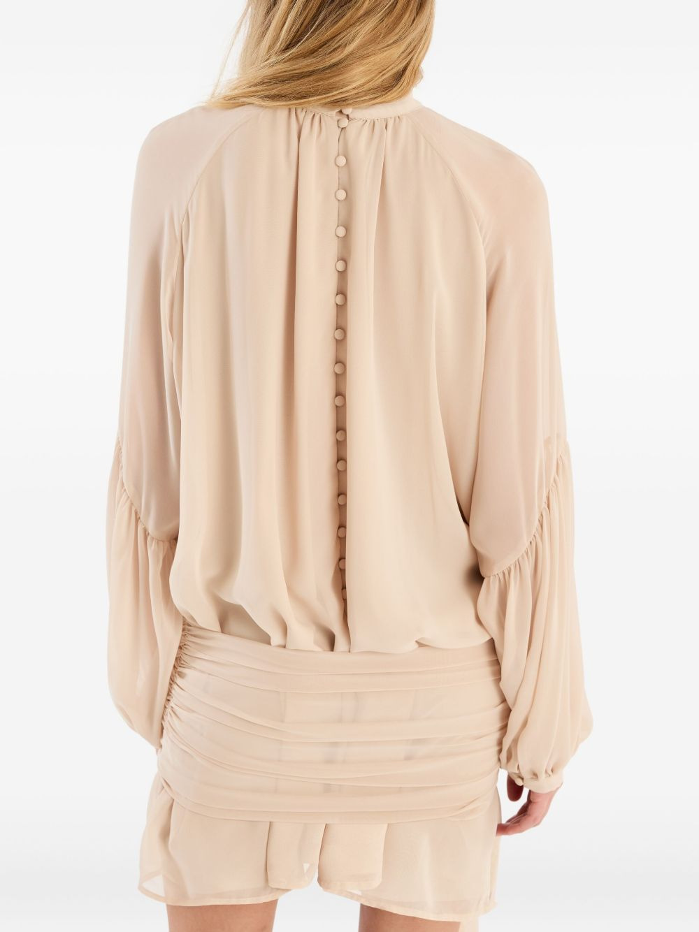 chiffon strap tie mini dress - 4