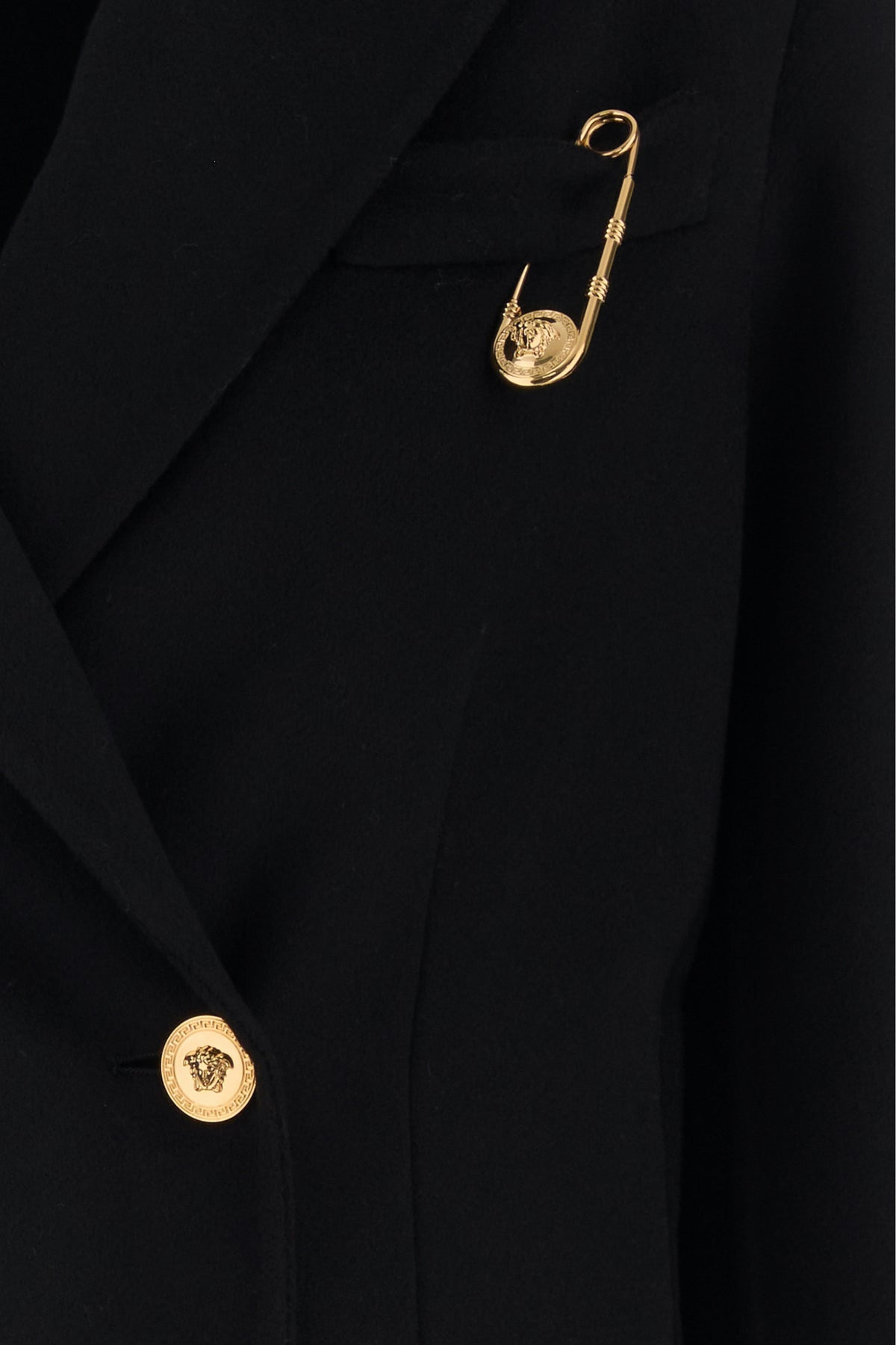 Black cashmere and wool coat - 3