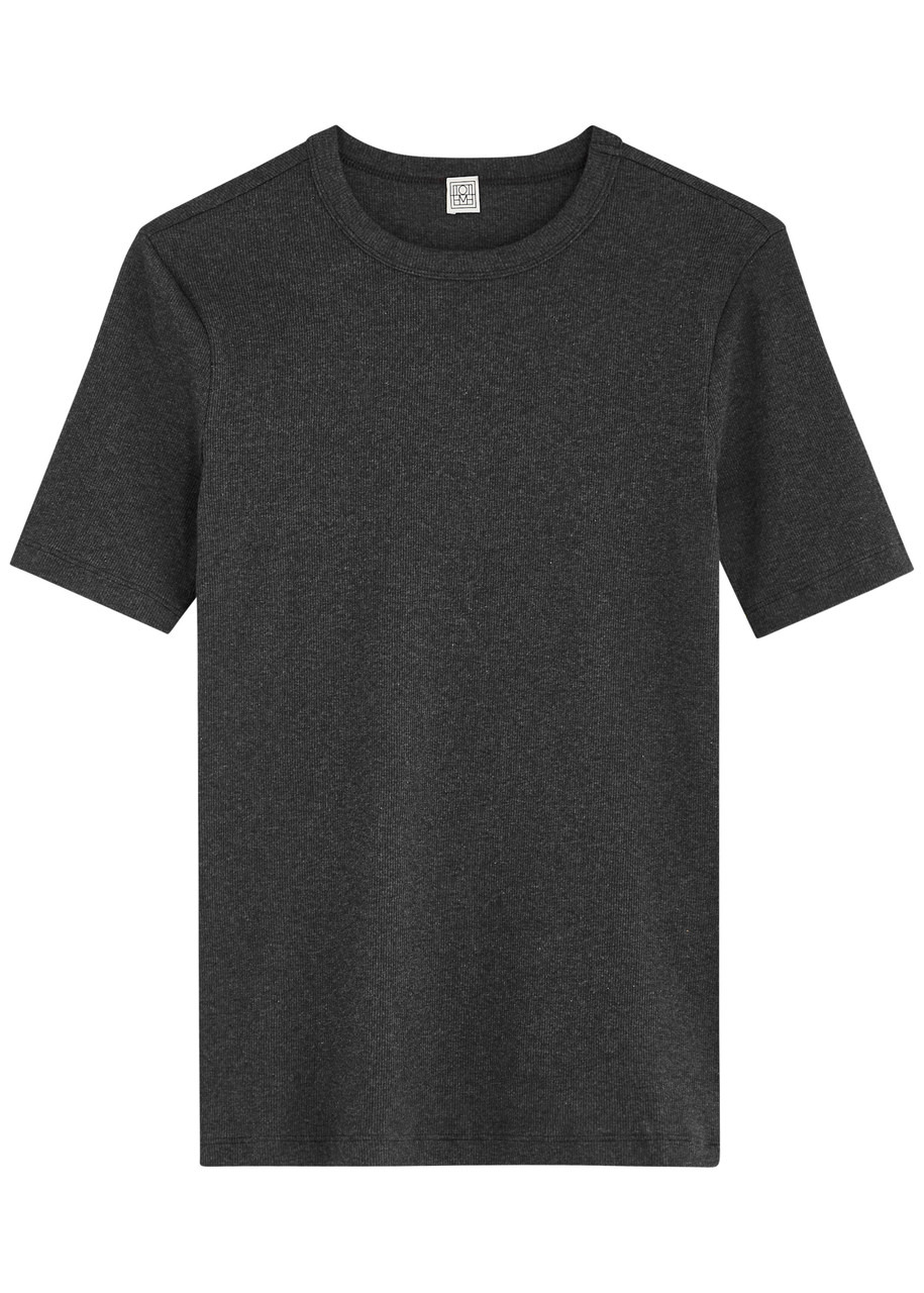 Toteme Ribbed Stretch-cotton T-shirt - 1