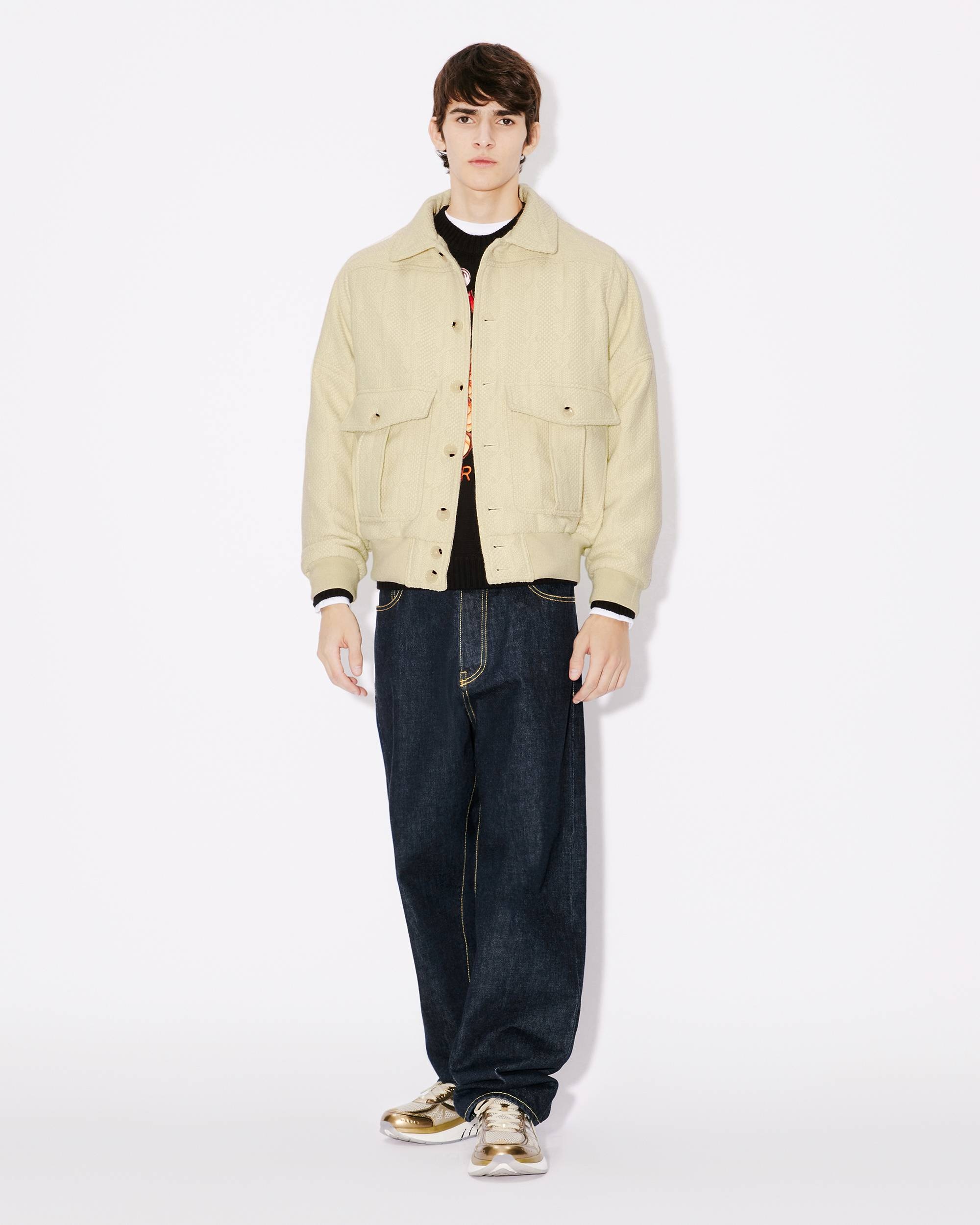 'KENZO Varsity' cable knit jacket - 5