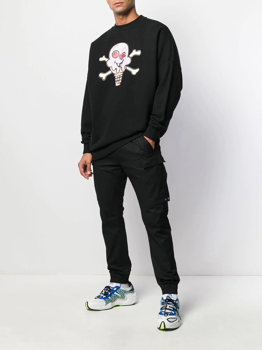 ice cream skull print sweatshirt - 2