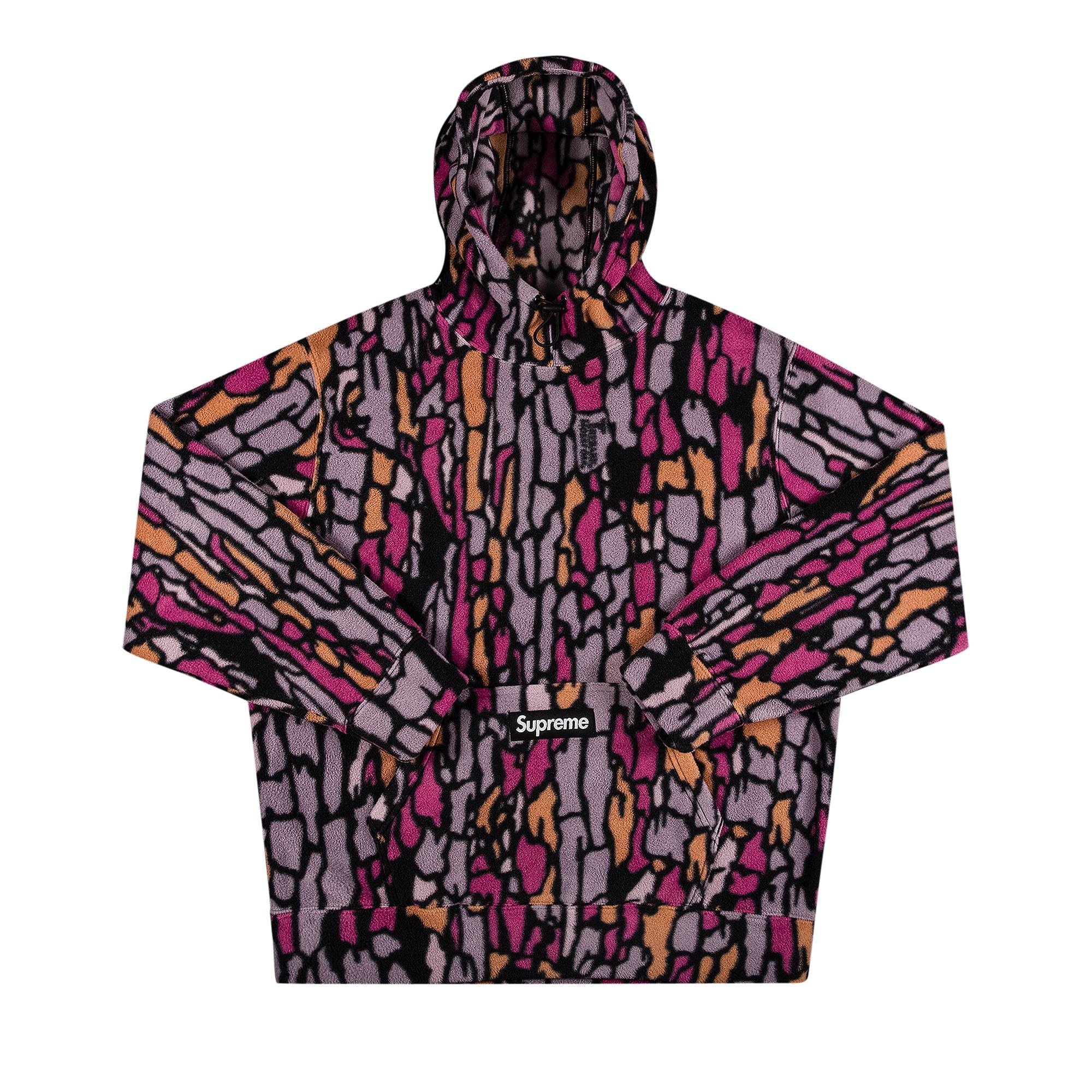 Supreme x Polartec Hooded Sweatshirt 'Purple Treebark Camo' - 1