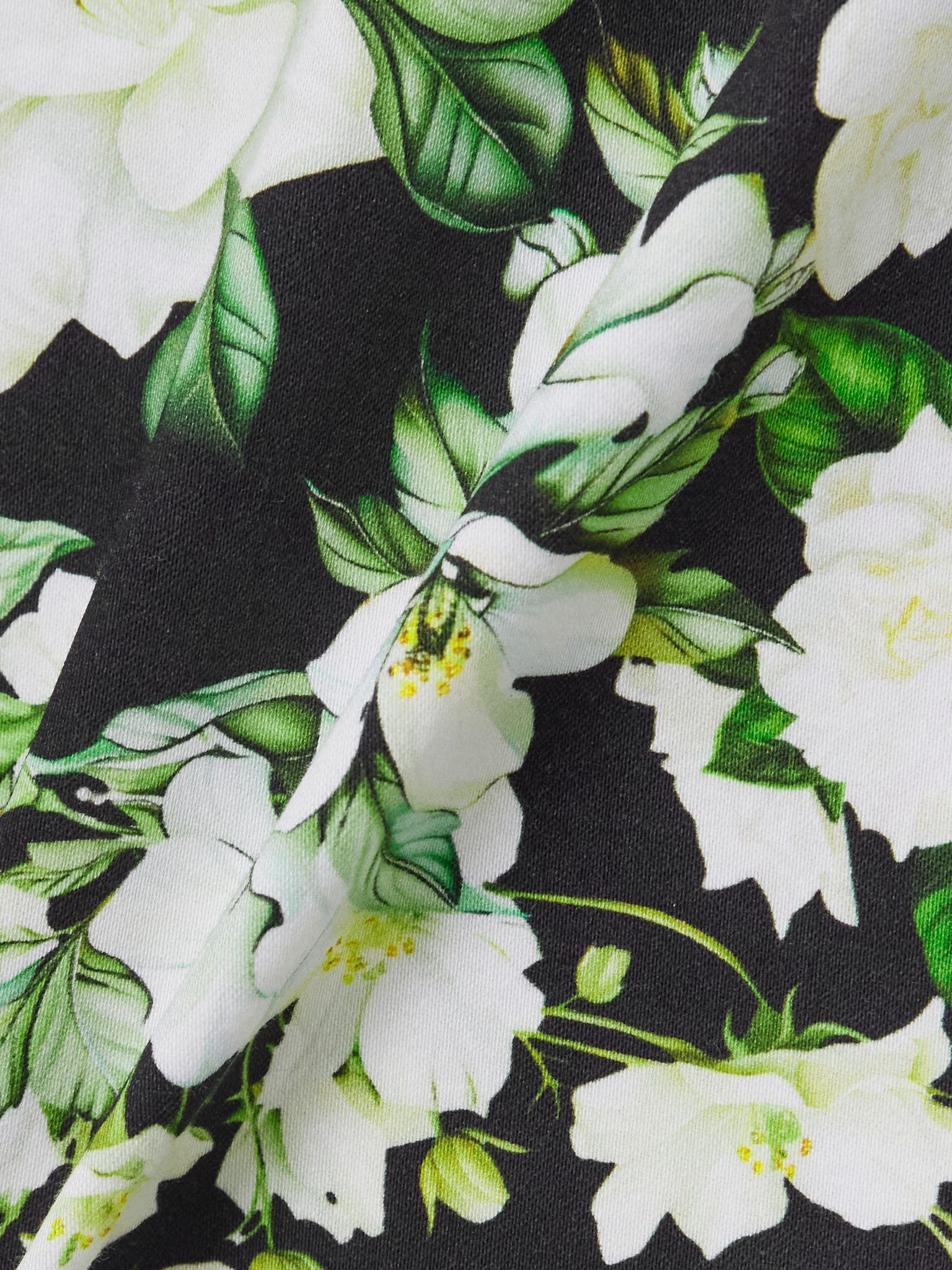 Sygne floral-print cotton-blend midi dress Black - 4
