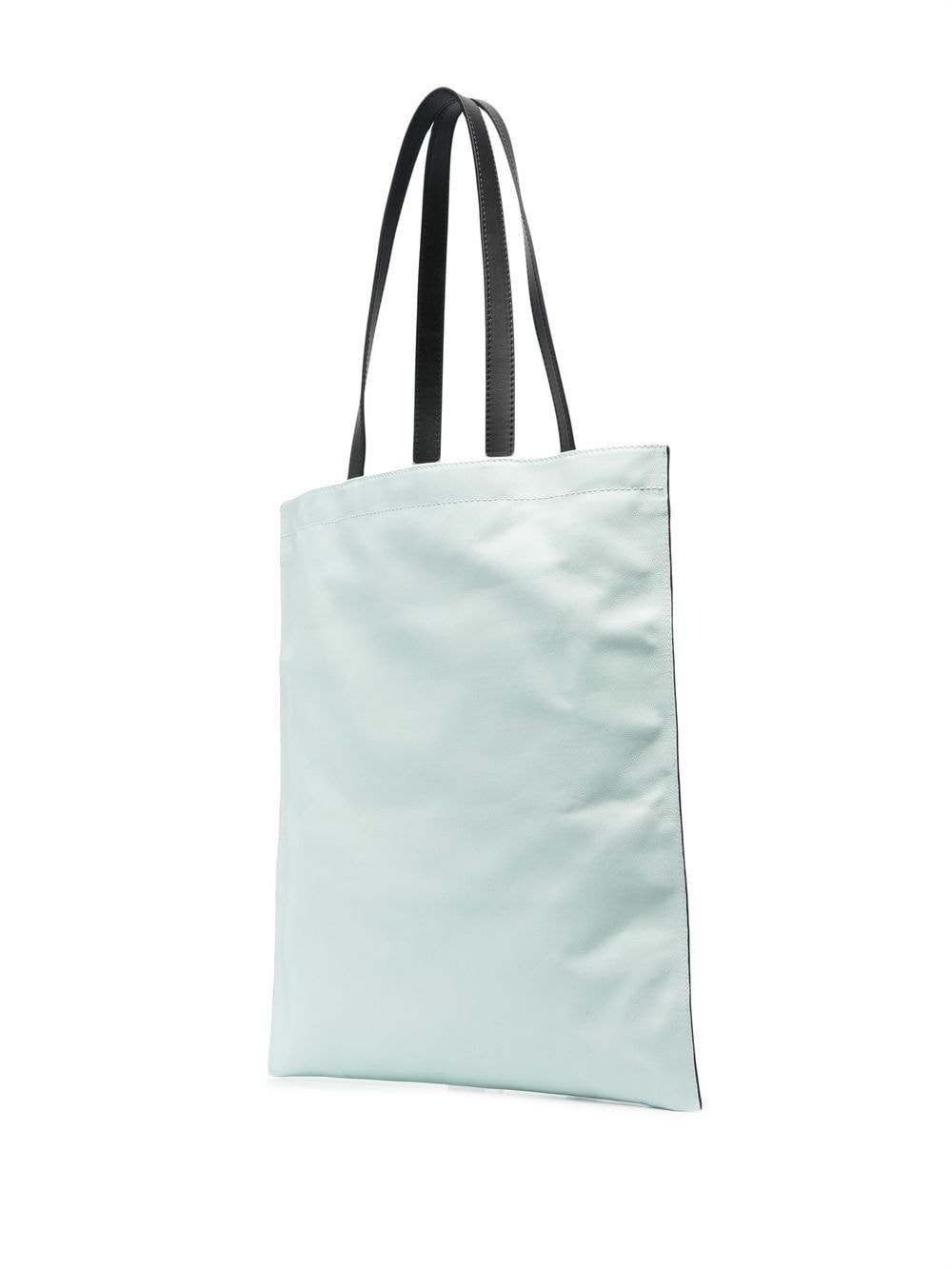 illustration-print leather tote - 3
