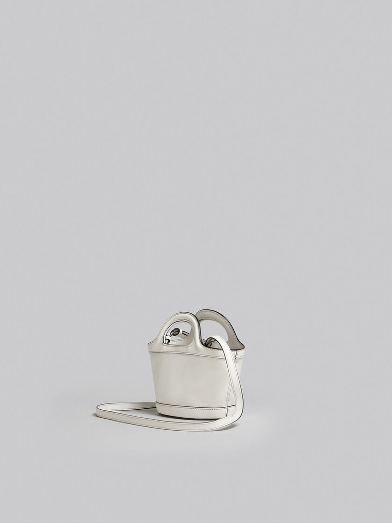 Marni TROPICALIA MICRO BAG IN WHITE LEATHER outlook