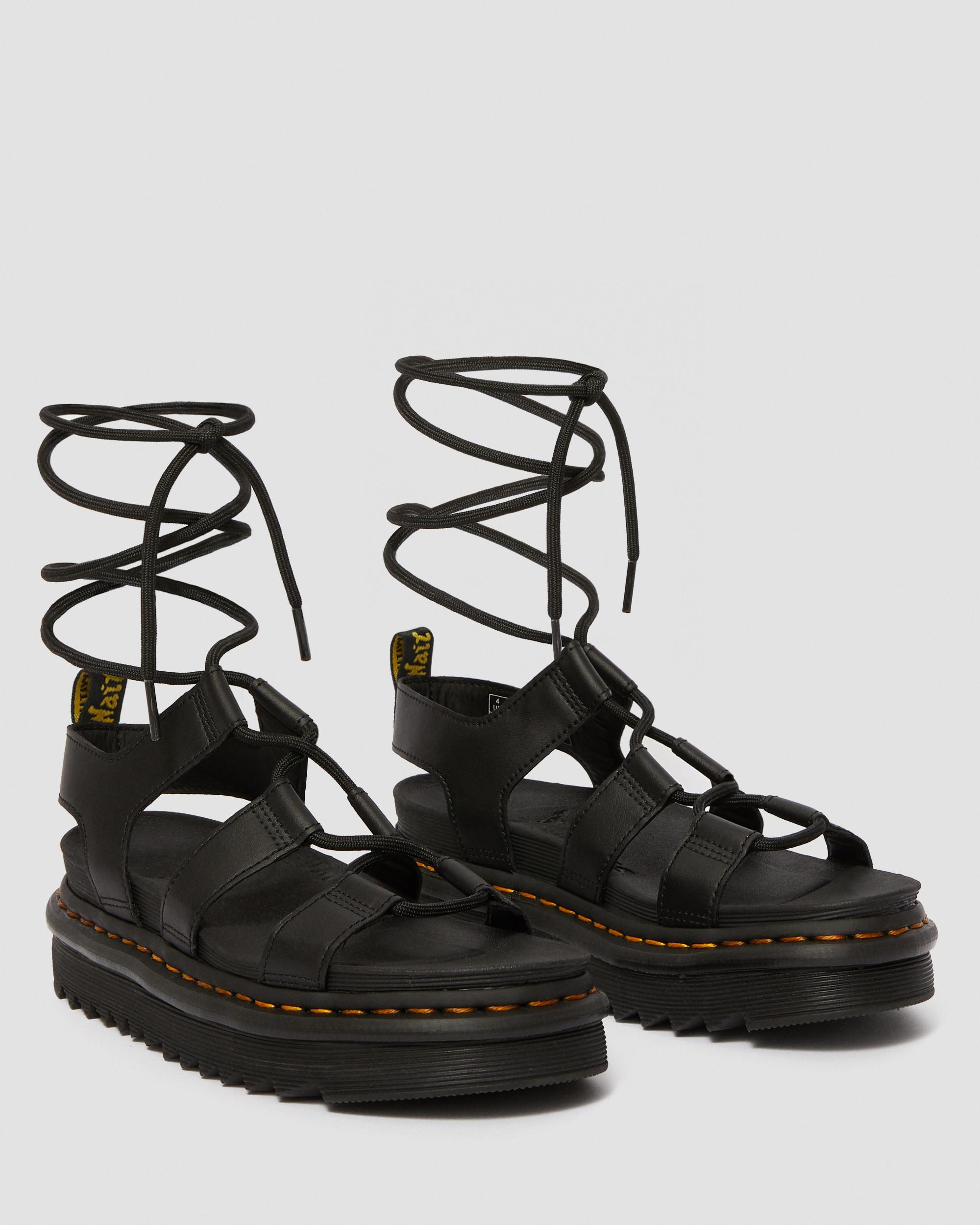 Nartilla Women's Leather Gladiator Sandals - 5