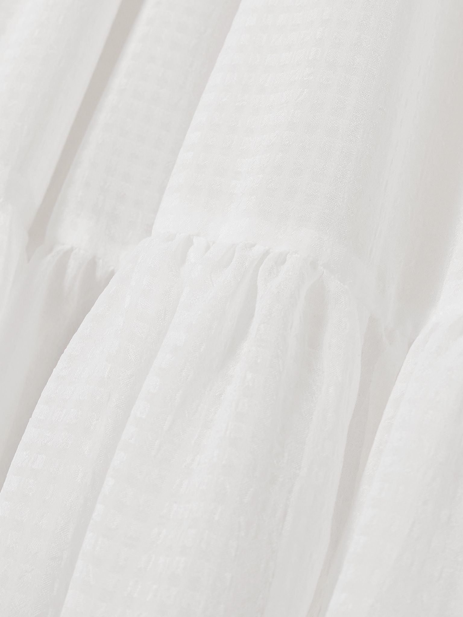 Tiered jacquard maxi skirt White - 5