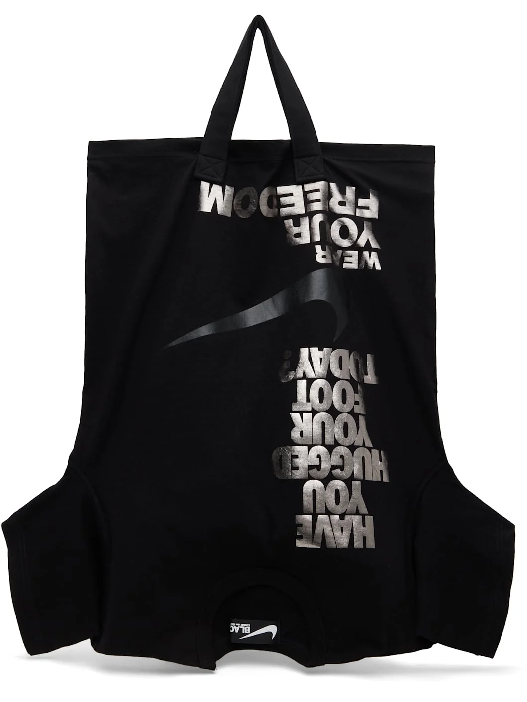 Black Nike Edition Cotton Jersey Print Tote - 1