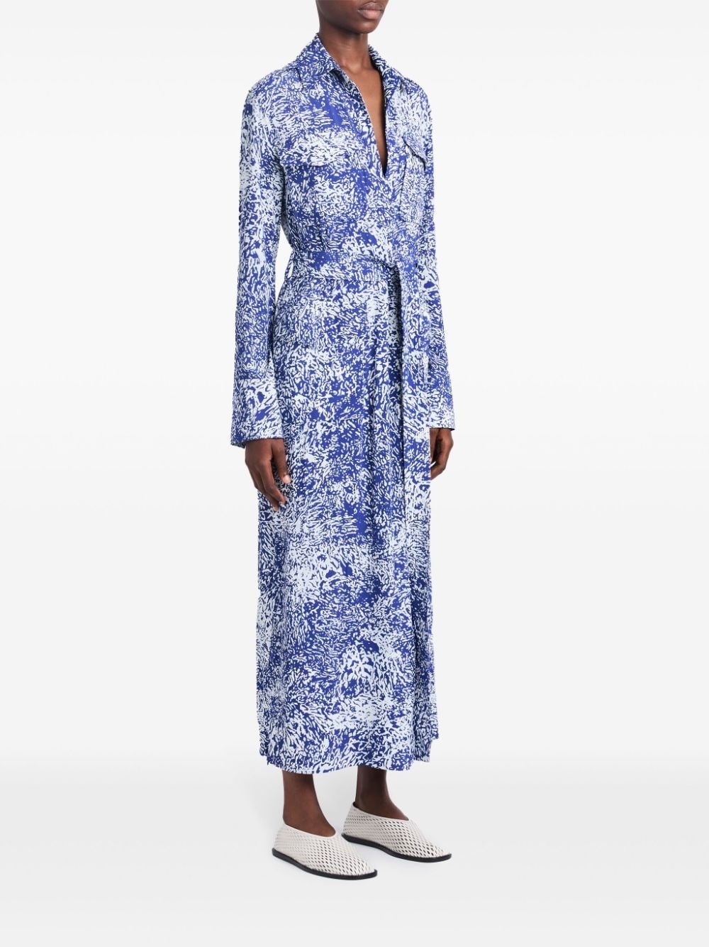abstract-print crepe maxi dress - 3