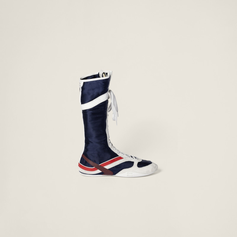 Gymnasium technical fabric and suede boxeur boots 2