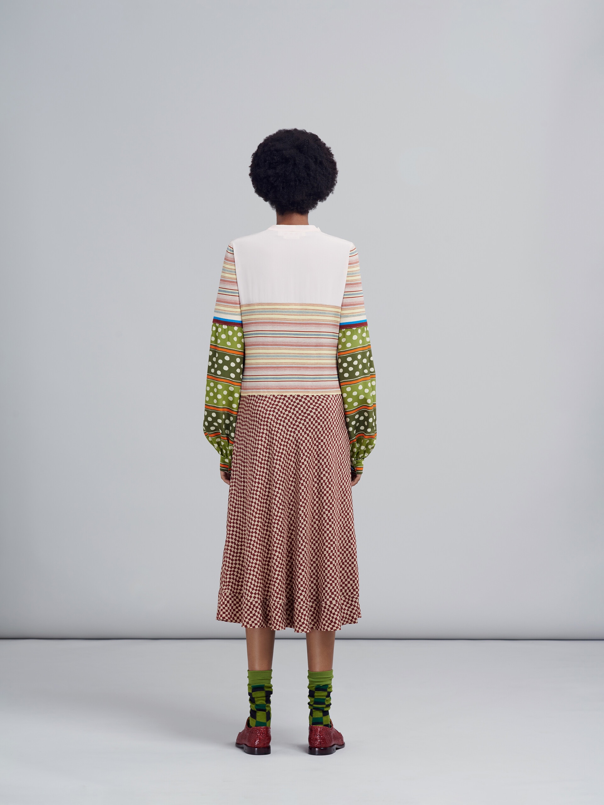 STIPED COTTON JERSEY DRESS - 3