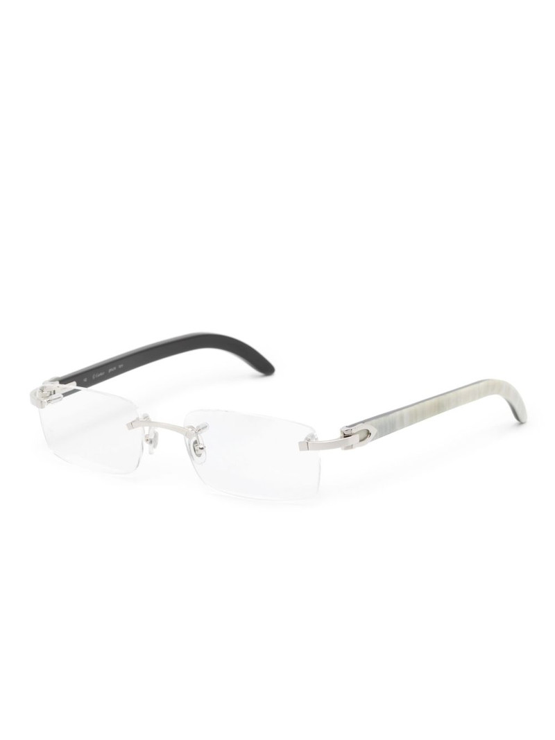 Cartier C Décor rectangle-frame glasses outlook