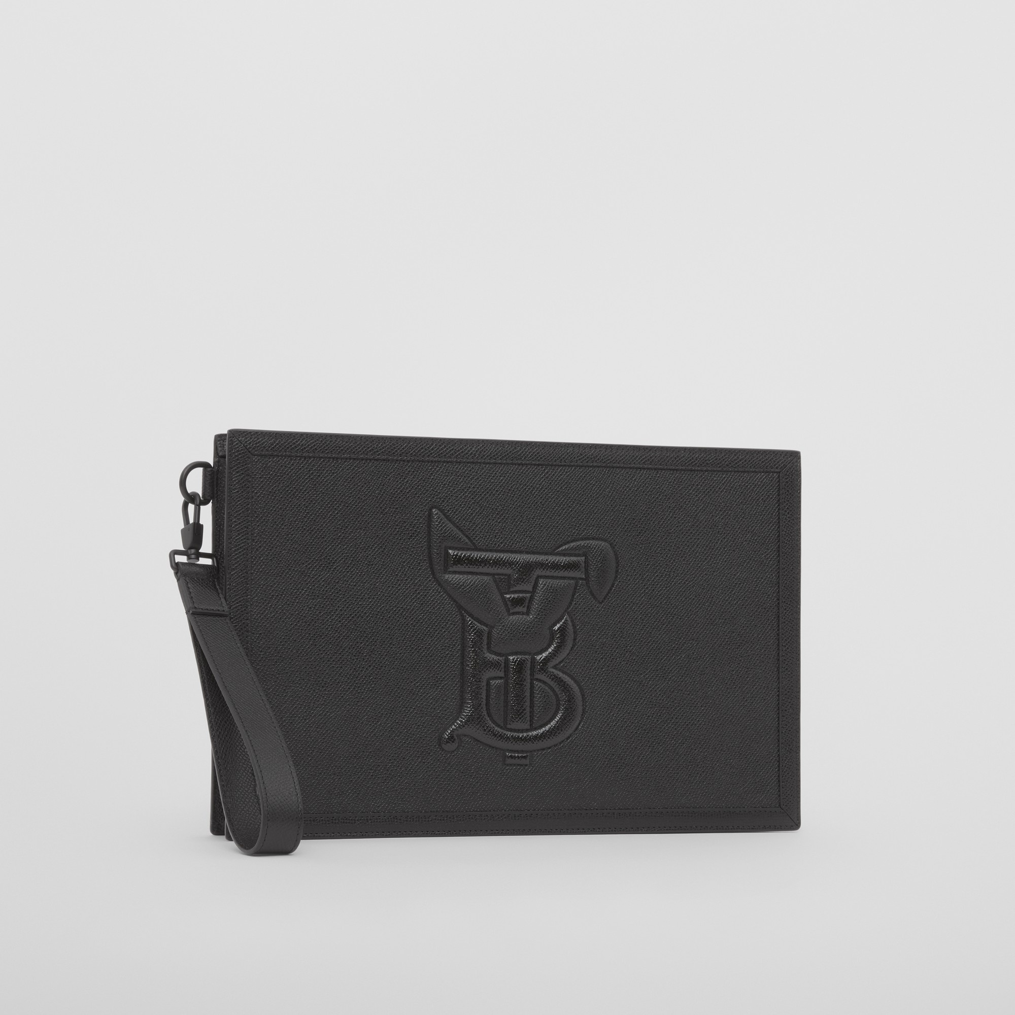 Rabbit Embossed Grainy Leather Zip Pouch - 4