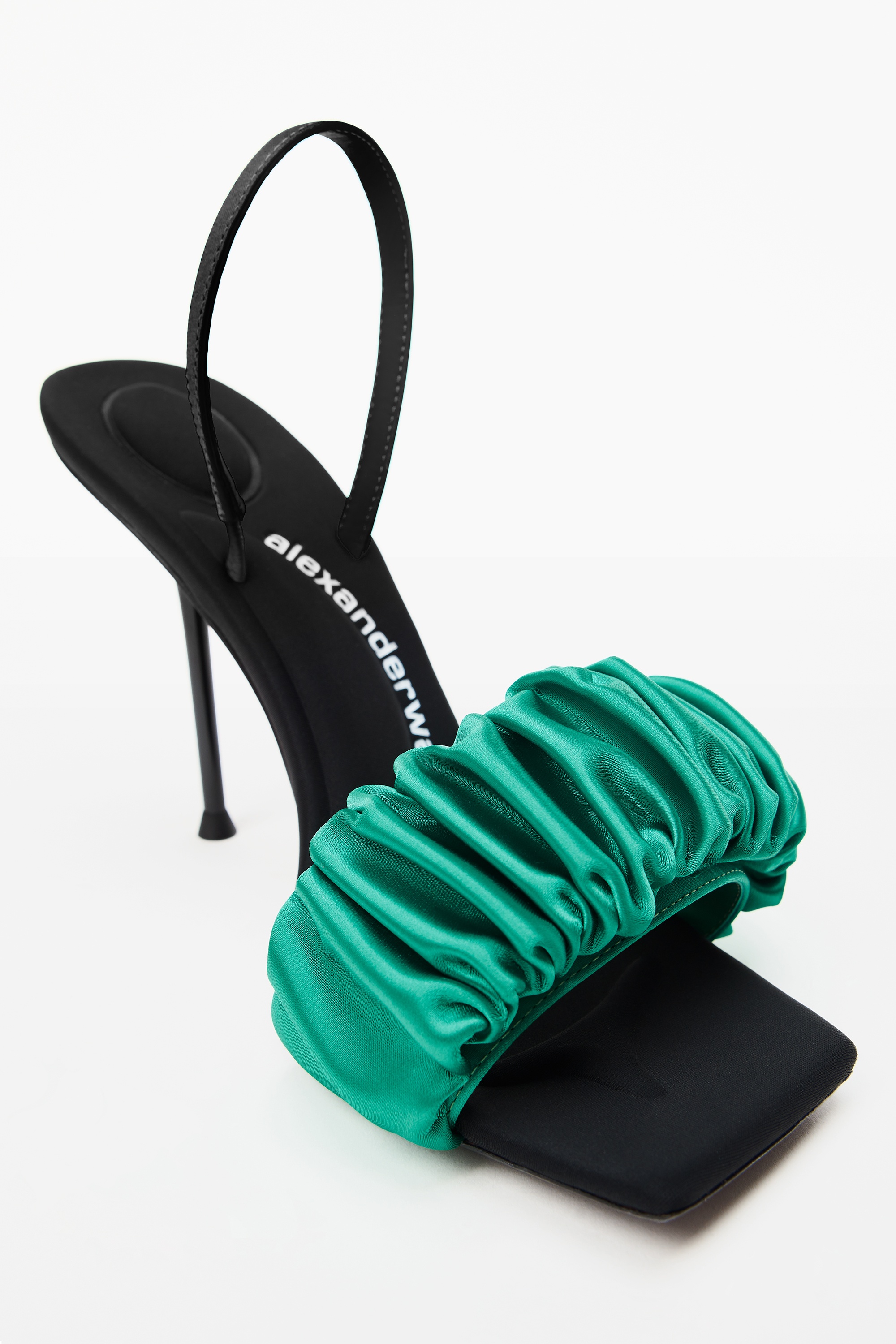 JULIE SCRUNCHIE SLINGBACK HEEL IN SATIN - 2