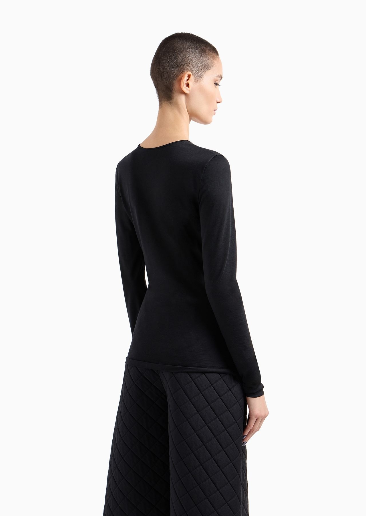 Wool jersey long-sleeved jumper - 3