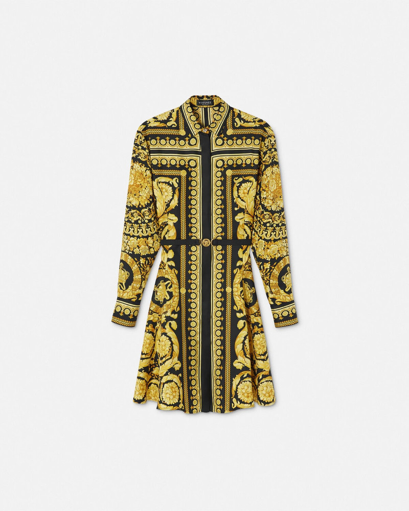 Barocco Silk Shirt Mini Dress 1