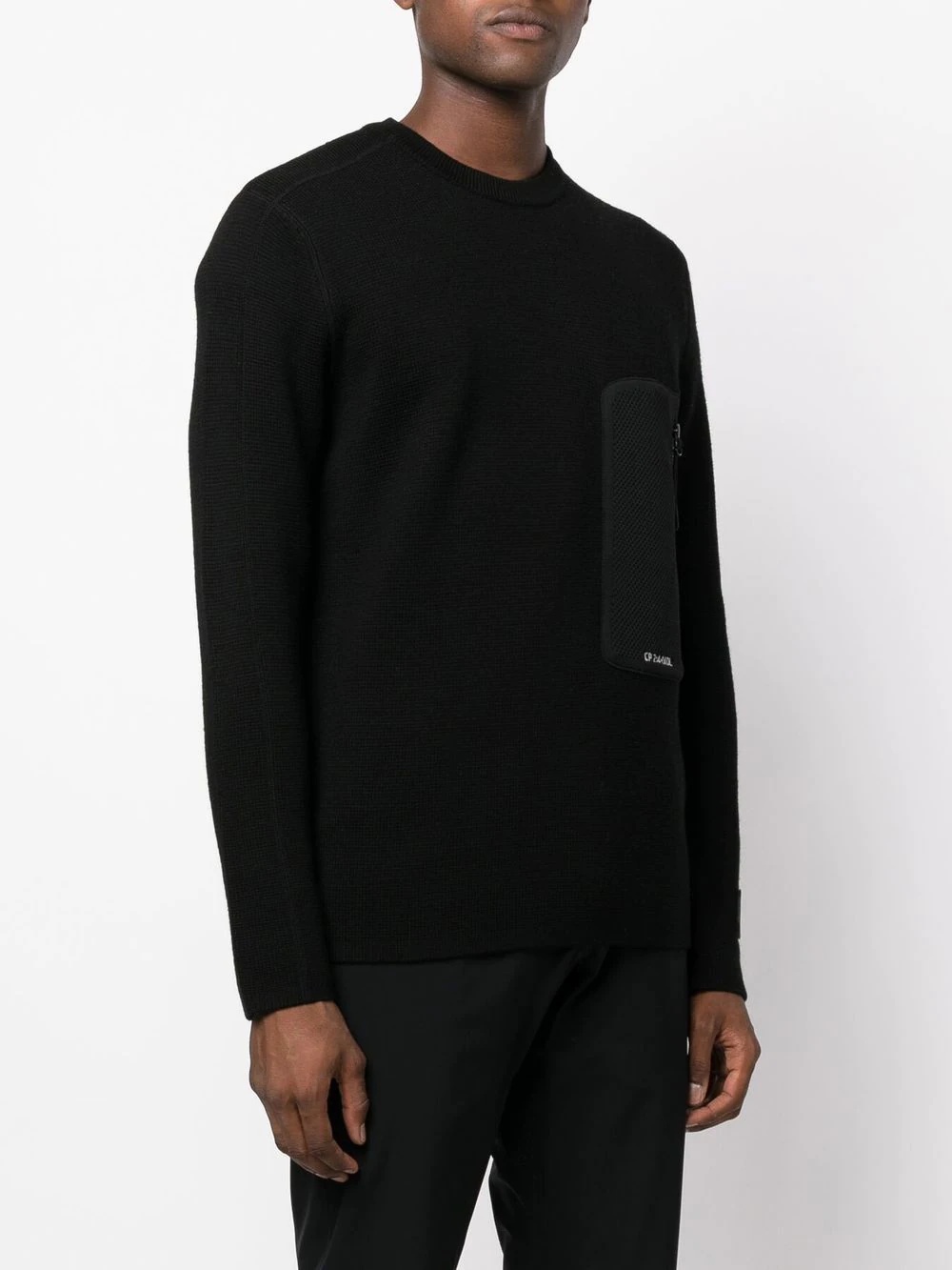 crew-neck zip-pocket jumper - 3