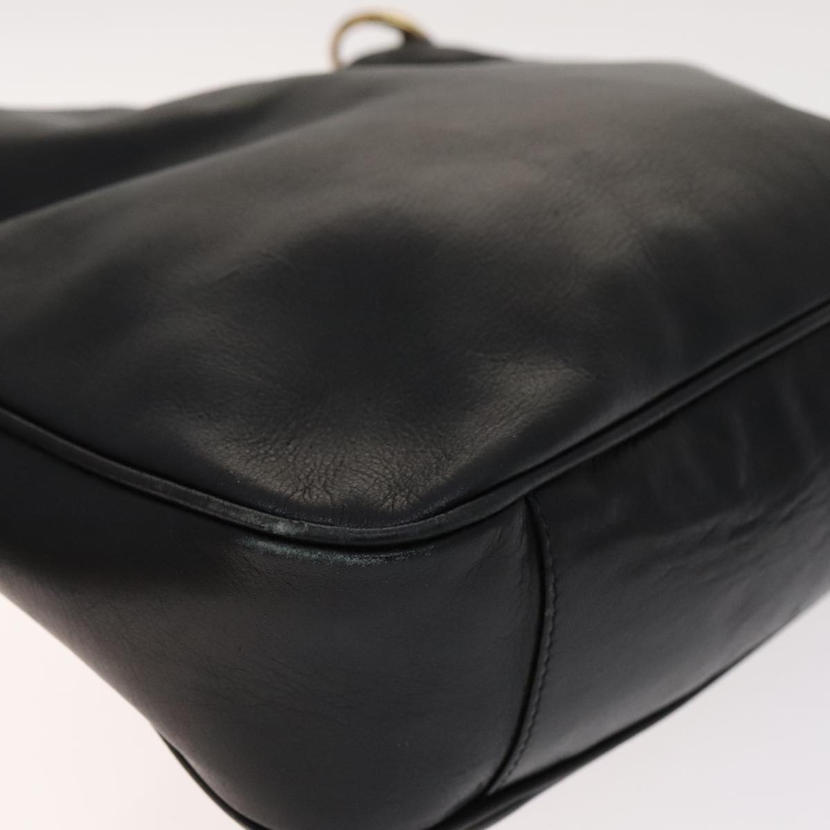 GUCCI Bamboo Hand Bag Leather Black Gold 001 1705 001 1705 - 11