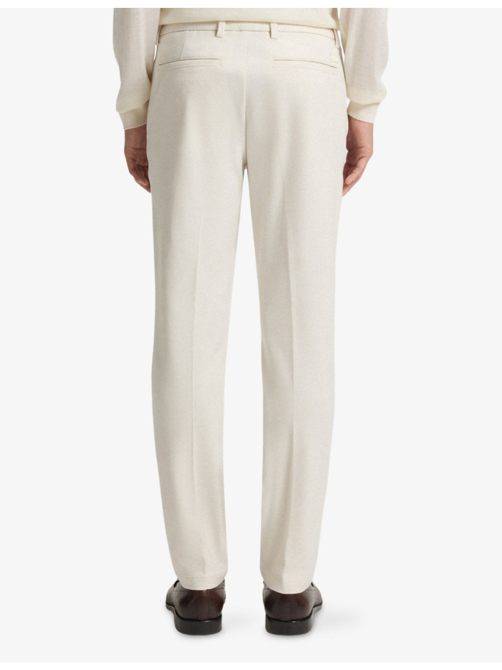 Slim-Fit Elasticated-Waist Woven Trousers - 4