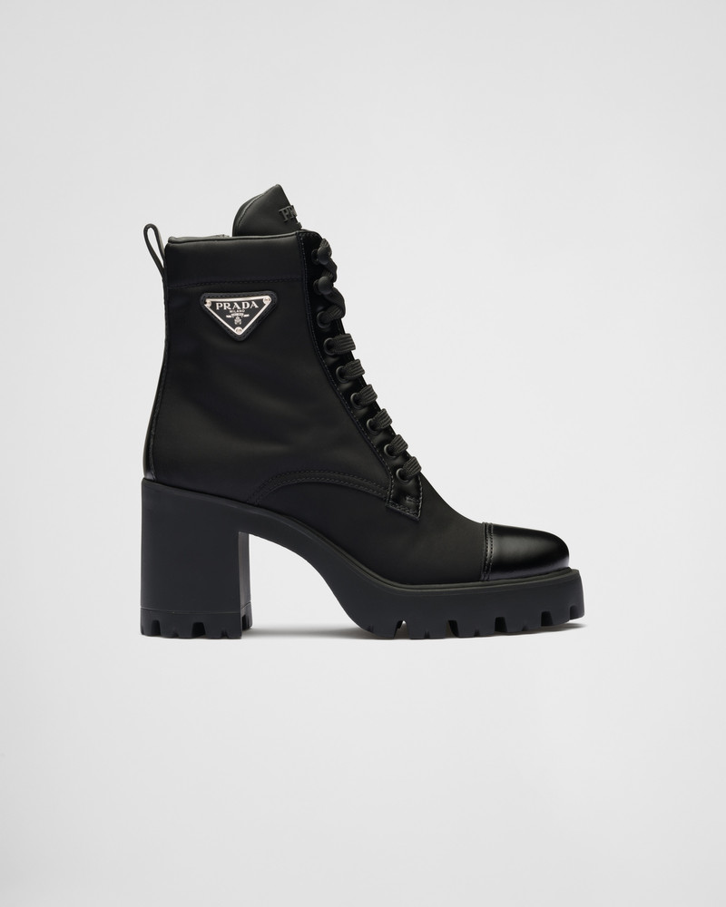 Re-Nylon and leather booties 2