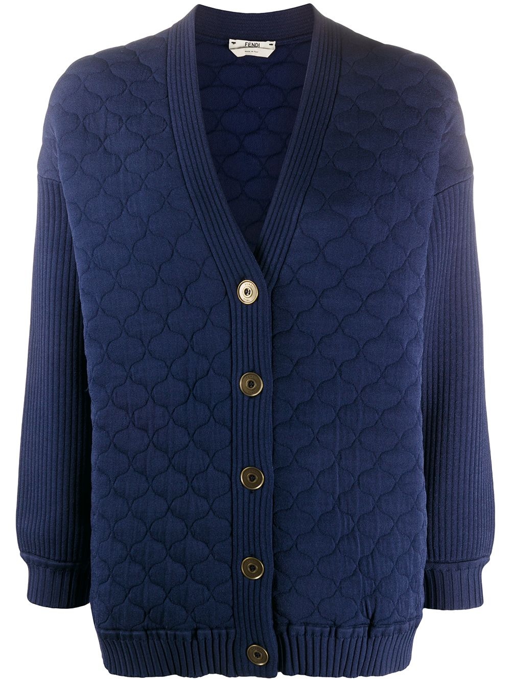 quilted cardigan - 1