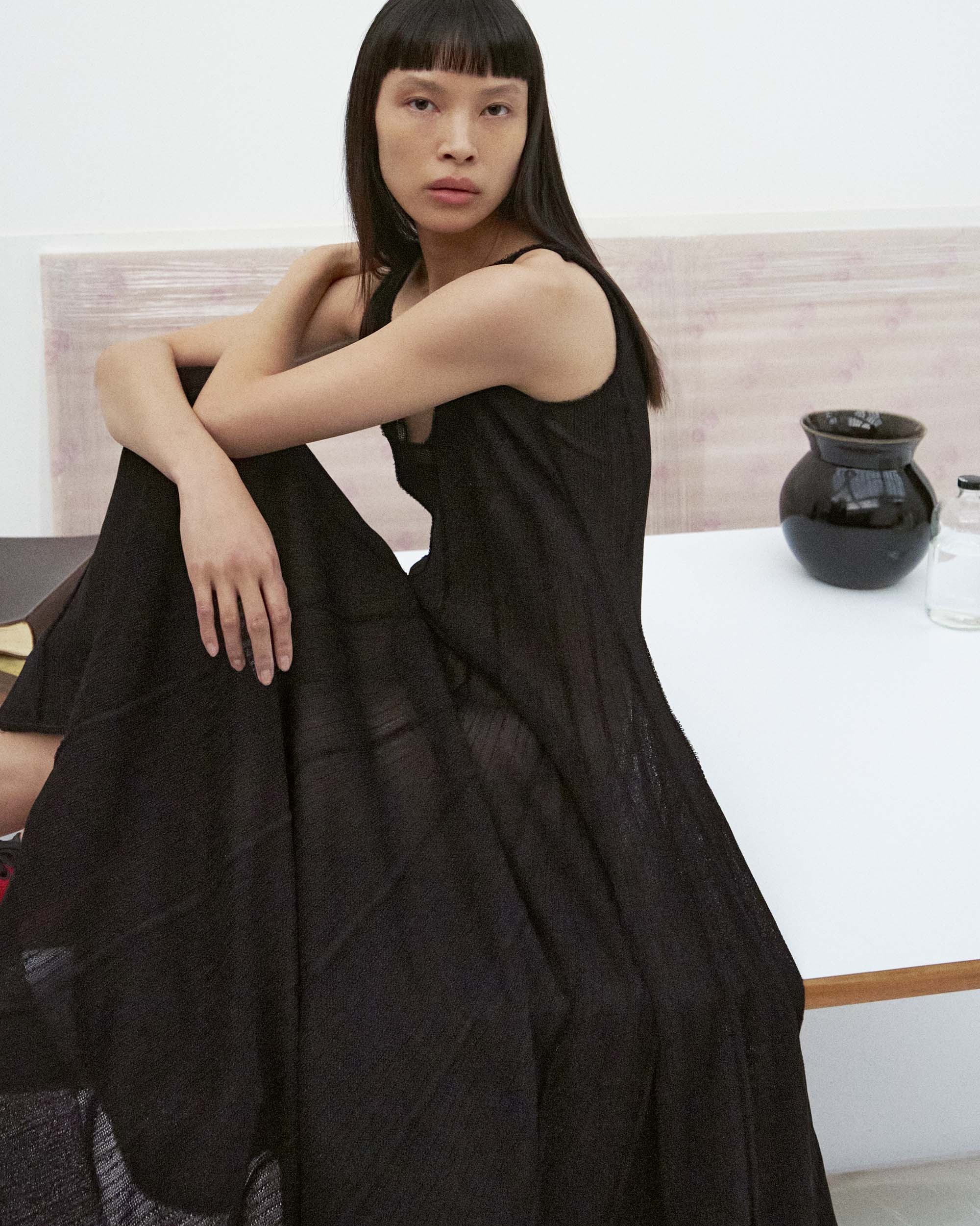 Tavia Dress in Viscose Fringe Knit - 6