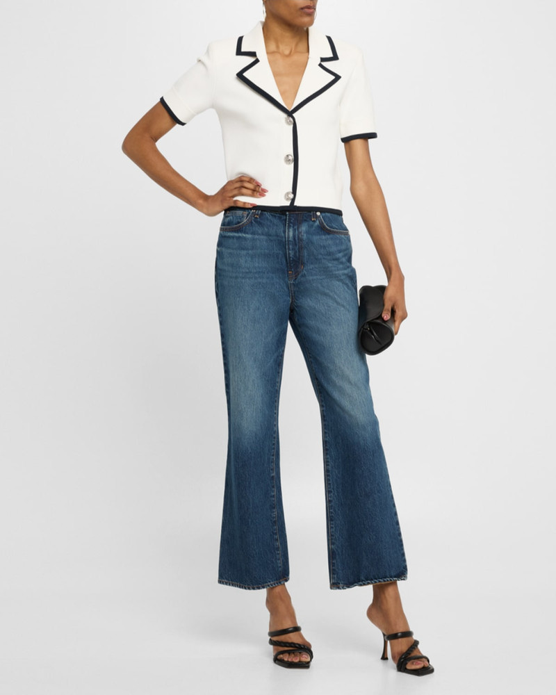 VERONICA BEARD Dylan High-Rise Straight Ankle Jeans outlook