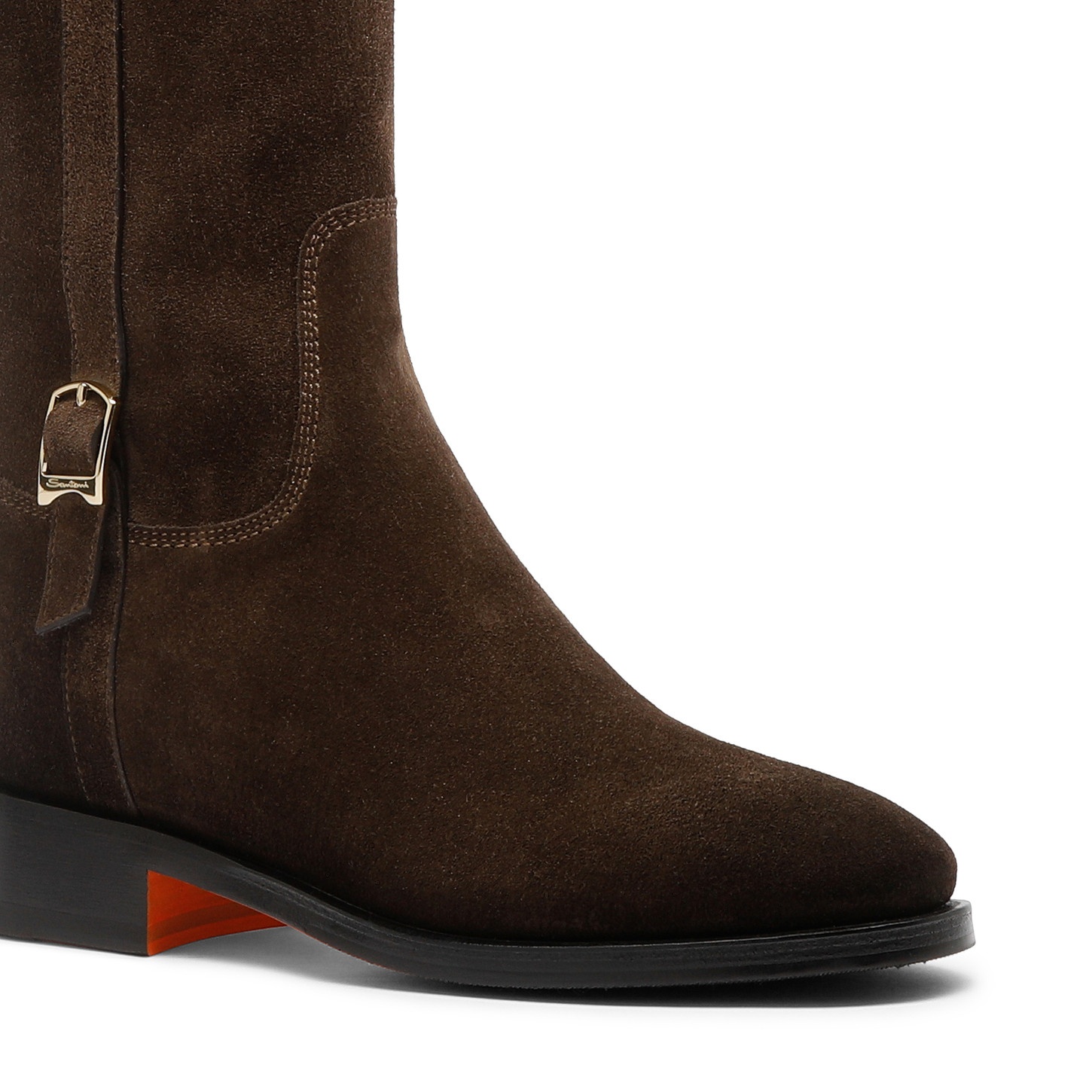 Women's dark brown suede boot - 6
