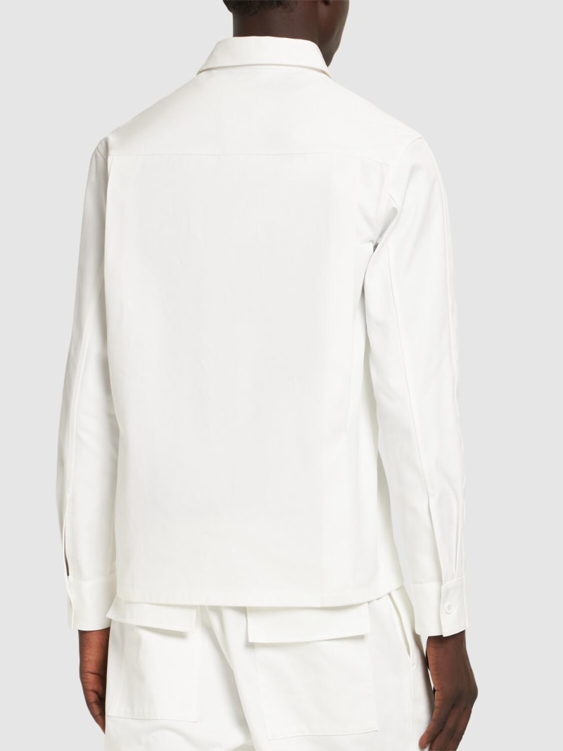 Cotton gabardine overshirt - 3