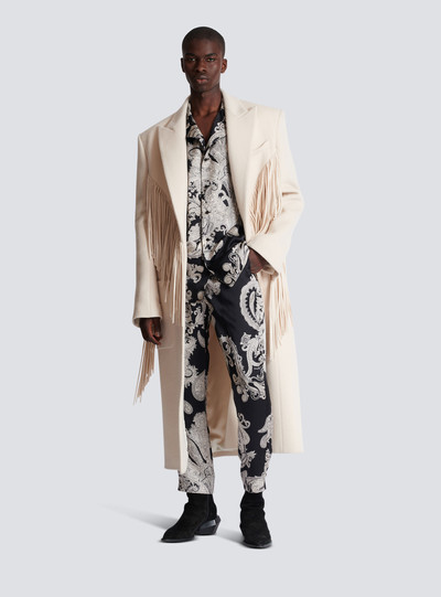 Balmain Paisley print silk trousers outlook