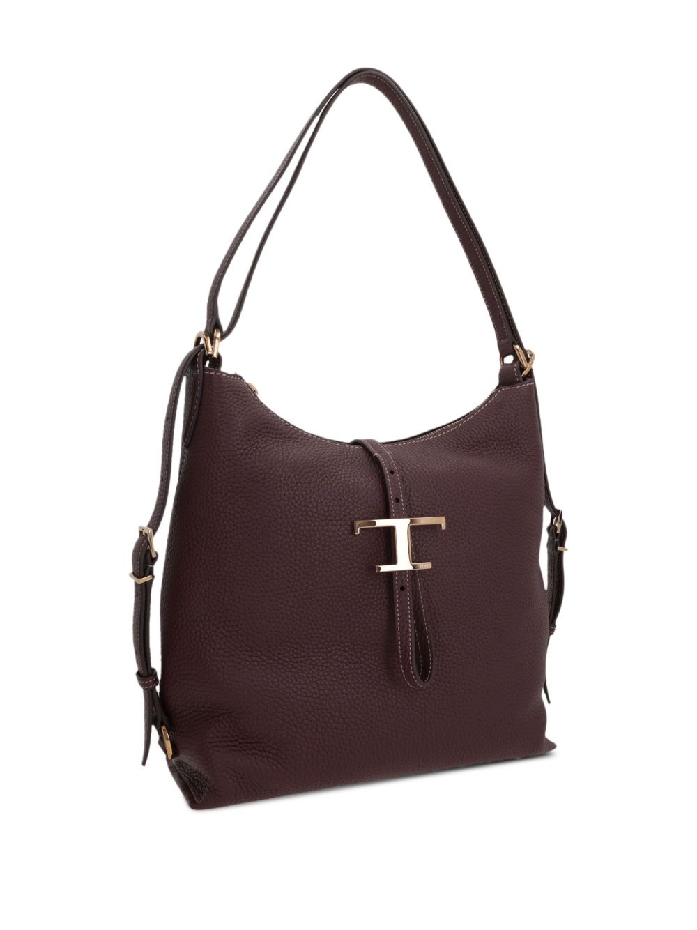 T Timeless grained leather shoulder bag - 3