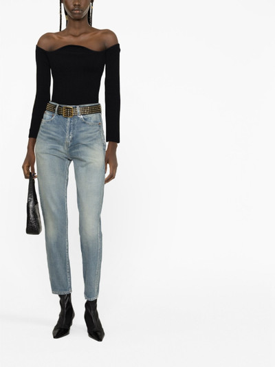 SAINT LAURENT high-rise slim-fit tapered jeans outlook