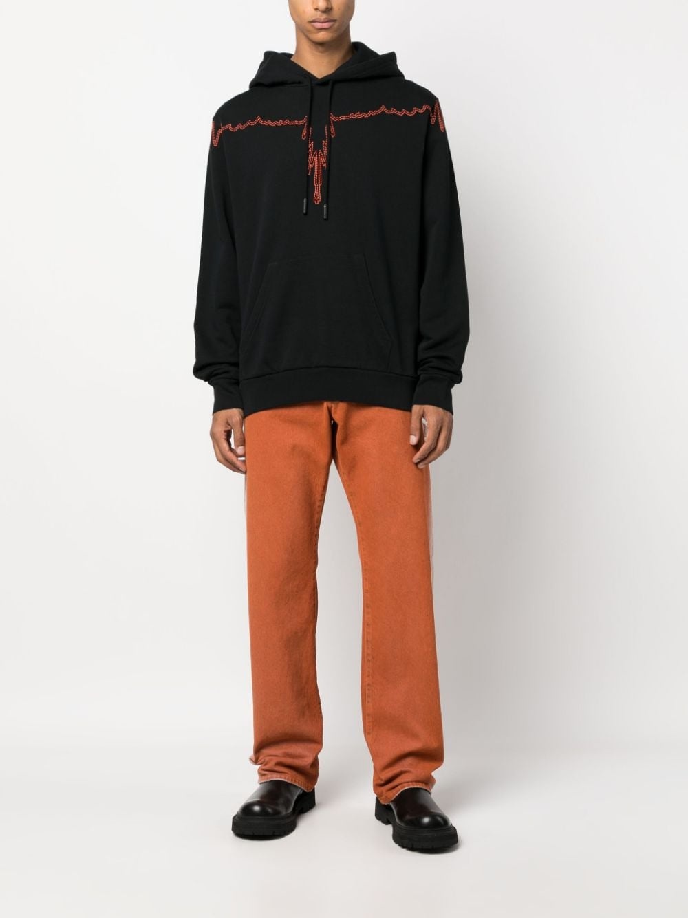 graphic-print drawstring hoodie - 2