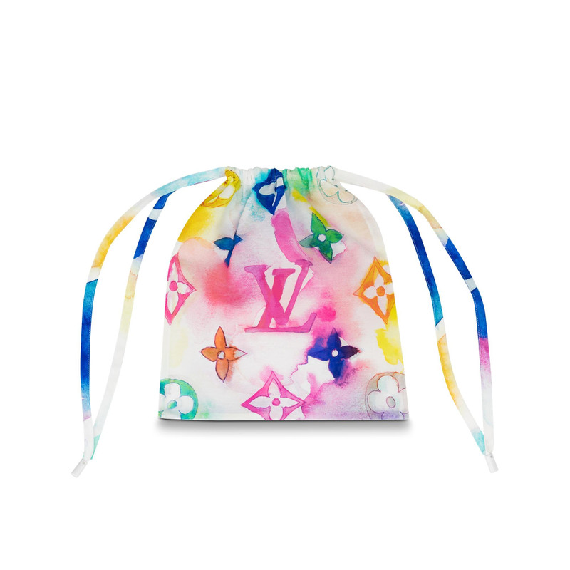 Monogram Watercolor Embroidered Mask Cover 3