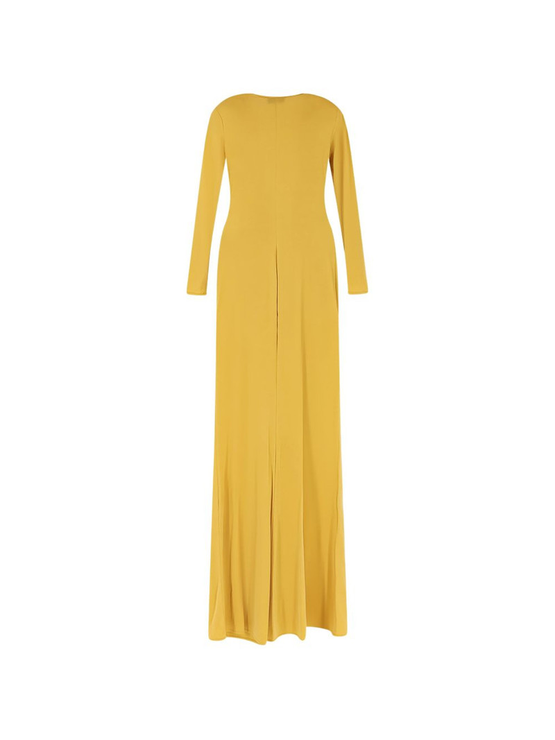 ELISABETTA FRANCHI twisted long-sleeve maxi dress outlook